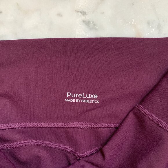 Fabletics High Waisted Pocket 7/8 Legging Pure Luxe Burgundy Legging Size S - Picture 5 of 5